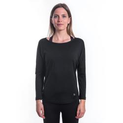 SENSOR Merino Air Traveller dámské černé triko dl.rukáv
