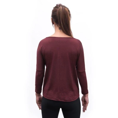 SENSOR Merino Air Traveller dámské triko dl.rukáv Port Red