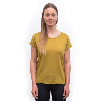 SENSOR Merino Air Traveller dámske tričko kr.rukáv Mustard