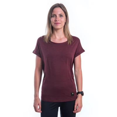 SENSOR Merino Air Traveller dámske tričko kr.rukáv Port Red