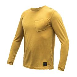 SENSOR Merino Air Traveller pánske tričko dl.rukáv Mustard