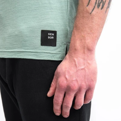 SENSOR Merino Air Traveller pánské triko Basil Green