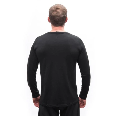 SENSOR Merino Blend Elements pánské černé triko dl.rukáv