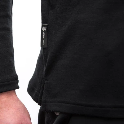 SENSOR Merino Blend Elements pánské černé triko dl.rukáv