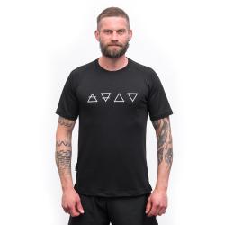 SENSOR Merino Blend Elements pánské černé triko