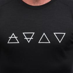 SENSOR Merino Blend Elements pánské černé triko