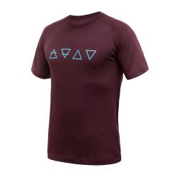 SENSOR Merino Blend Elements pánske tričko kr.rukáv Port Red
