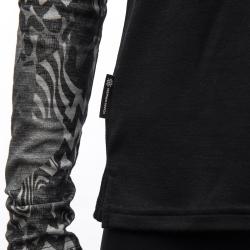 SENSOR Merino Blend Impress dámské triko dl.rukáv černá/zebra