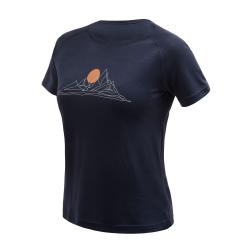 SENSOR Merino Blend Moon dámské triko kr.rukáv Deep Blue