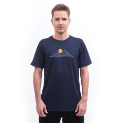 SENSOR Merino Blend Moon pánské triko kr.rukáv Deep Blue