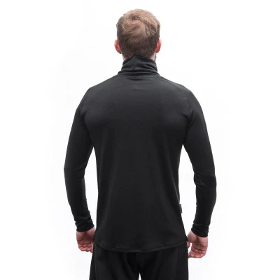 SENSOR Merino Blend pánský černý rolák