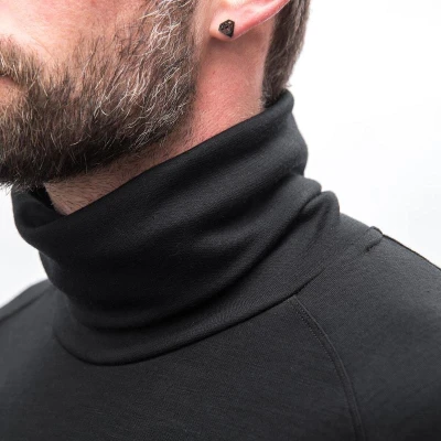 SENSOR Merino Blend pánský černý rolák