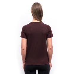 SENSOR Merino Blend Typo dámské triko kr.rukáv Port Red