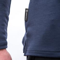 SENSOR Merino Blend Typo pánské triko dl.rukáv Deep Blue