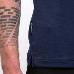 SENSOR Merino Blend Typo pánské triko kr.rukáv Deep Blue
