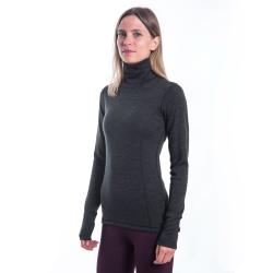 SENSOR Merino Bold Roll Neck Anthracite Gray dámske tričko