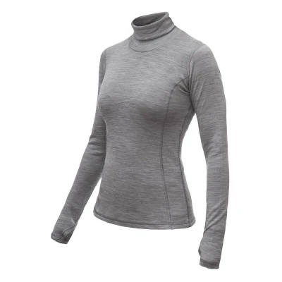 SENSOR Merino Bold Roll Neck Cool Gray dámske tričko SENSOR Merino Bold Roll Neck Cool Gray dámske tričko