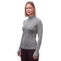 SENSOR Merino Bold Roll Neck Cool Gray dámske tričko