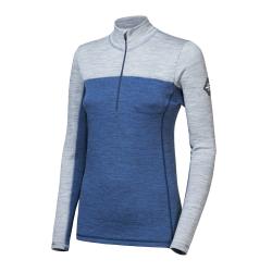 SENSOR Merino Bold Zip Cool Blue/cool Gray dámské tričko SENSOR Merino Bold Zip Cool Blue/cool Gray dámské tričko