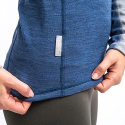 SENSOR Merino Bold Zip Cool Blue/cool Gray dámske tričko