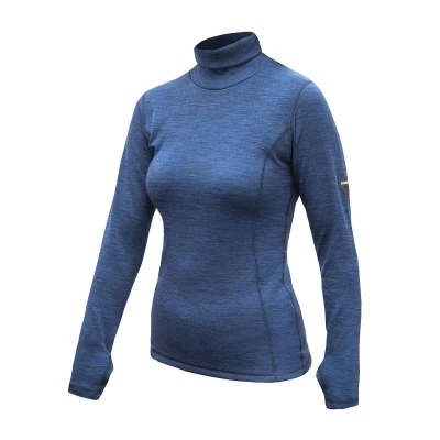 SENSOR Merino Bold Roll Neck dámské triko cool blue