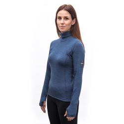 SENSOR Merino Bold Roll Neck dámske tričko cool blue