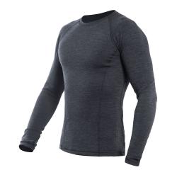 SENSOR Merino Bold Anthracite Gray pánské tričko