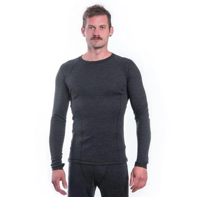 SENSOR Merino Bold Anthracite Gray pánské tričko