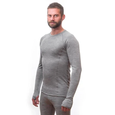 SENSOR Merino Bold Cool Gray pánské tričko