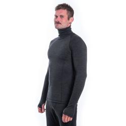 SENSOR Merino Bold Roll Neck Anthracite Gray pánské tričko