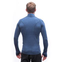 SENSOR Merino Bold Roll Neck Cool Blue pánské tričko