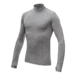 SENSOR Merino Bold Roll Neck Cool Gray pánské tričko