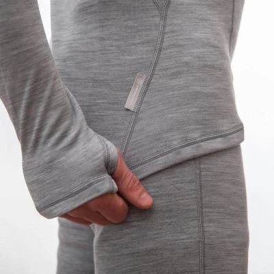 SENSOR Merino Bold Roll Neck Cool Gray pánské tričko