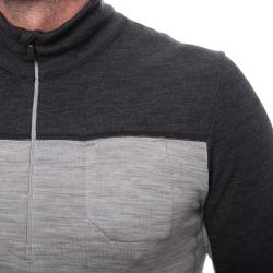 SENSOR Merino Bold Zip Cool Gray/anthracite pánské tričko
