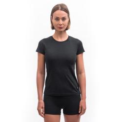SENSOR Merino Cordura dámske čierne tričko kr.rukáv
