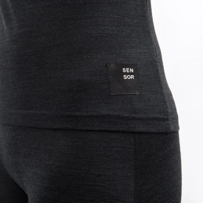 SENSOR Merino Cordura dámské černé triko kr.rukáv