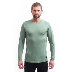 SENSOR Merino Cordura pánské triko dl.rukáv Basil Green