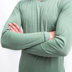 SENSOR Merino Cordura pánské triko dl.rukáv Basil Green