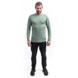 SENSOR Merino Cordura pánské triko dl.rukáv Basil Green