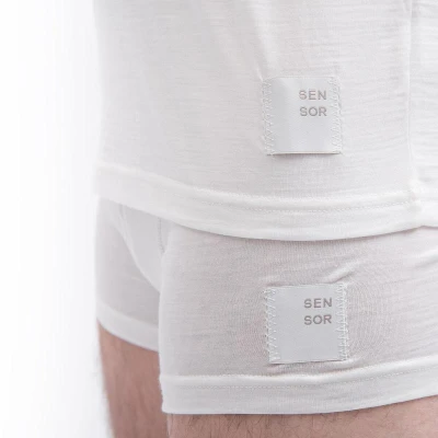 SENSOR Merino Cordura pánské bílé triko kr.rukáv