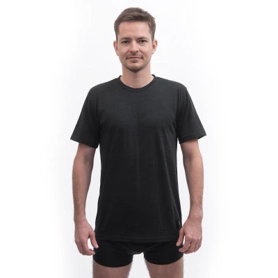 SENSOR Merino Cordura pánské černé triko kr.rukáv