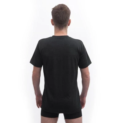 SENSOR Merino Cordura pánské černé triko kr.rukáv