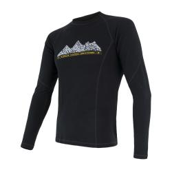 Sensor Merino Df Adventure Černá pánské funkční tričko