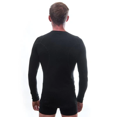 Sensor Merino Df Adventure Černá pánské funkční tričko