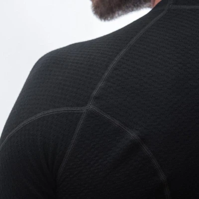 Sensor Merino Df Adventure Černá pánské funkční tričko