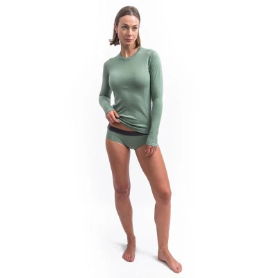 SENSOR Merino Df Basil Green dámské tričko