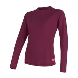 Sensor Merino Df Zip Lilla dámské funkční tričko