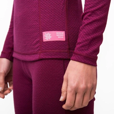 Sensor Merino Df Zip Lilla dámské funkční tričko