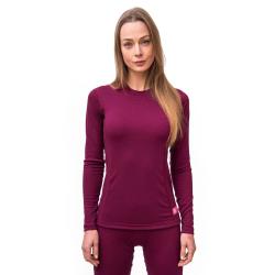 Sensor Merino Df Zip Lilla dámské funkční tričko