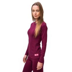 Sensor Merino Df Zip Lilla dámské funkční tričko